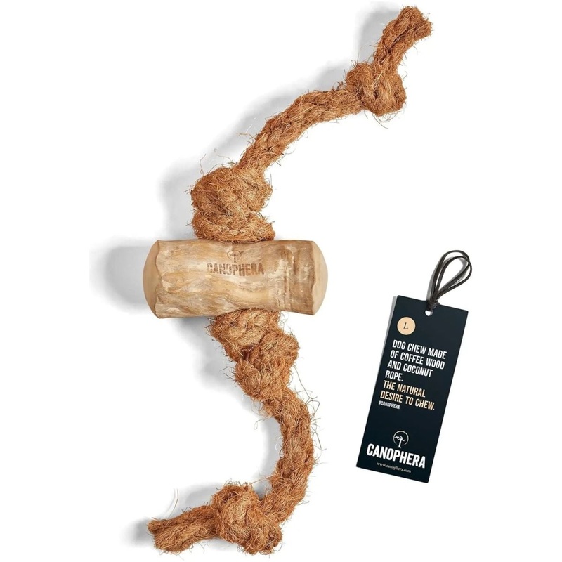 Canophera Coffee Wood & Coconut Rope Dog Toy for All Breeds