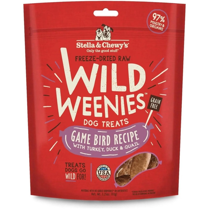 Stella & Chewy’s Wild Weenies Freeze Dried Game Bird Dog Treats 3.25 oz