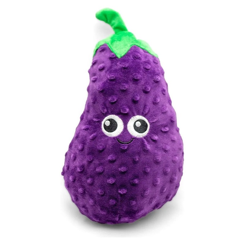 ThoozyPet Eggplant Plush Dog Toy 10