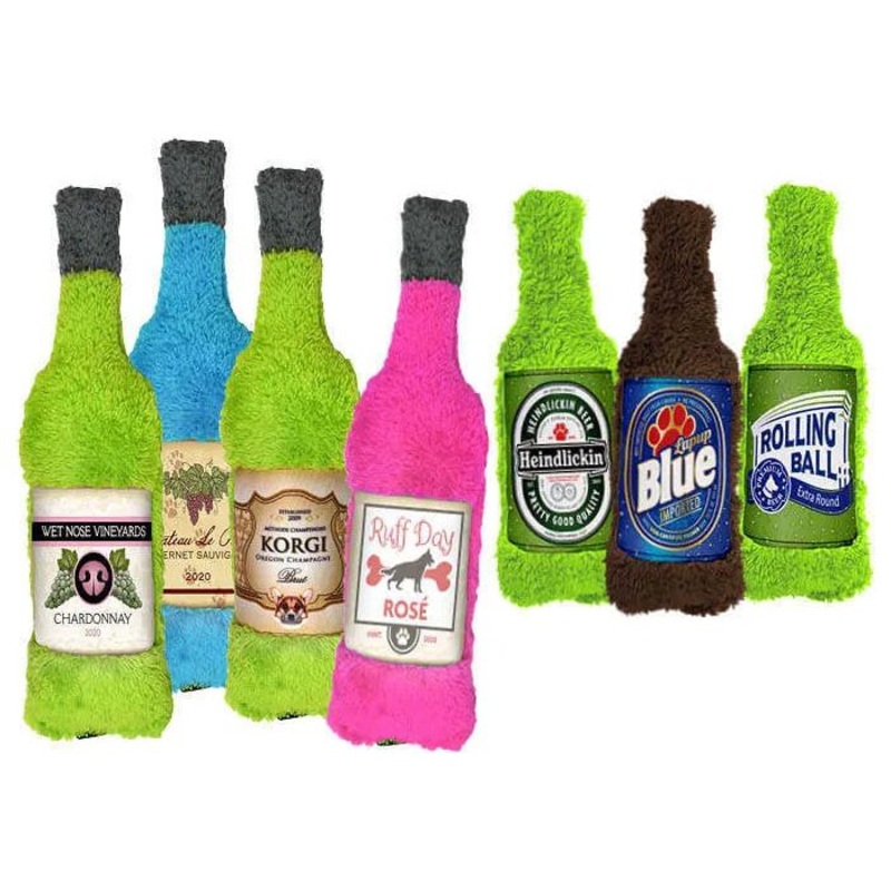 Cycle Dog Duraplush Brewgear Bottles Dog Toy