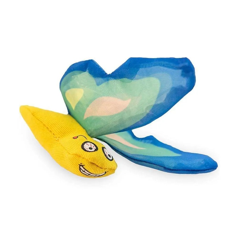 Ducky World Yeowww! Butterflies Cat Toys Blue Color