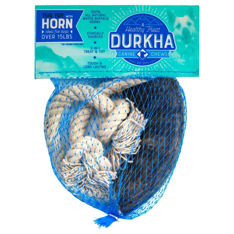 Durkha Odorless Buffalo Horn Tug Toy for Active Pups