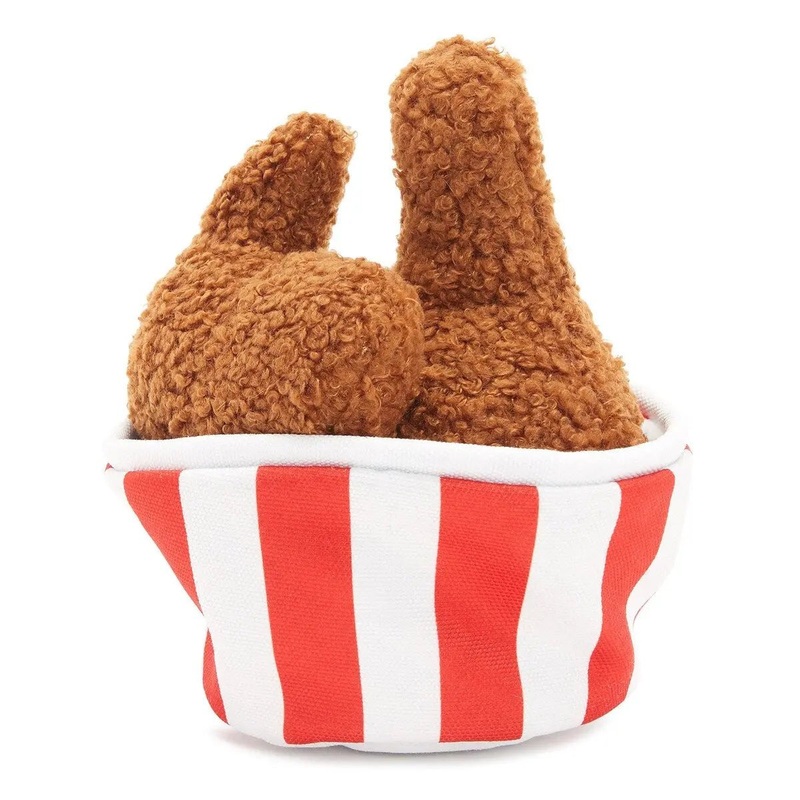 BARK Bucket O’ Fried Licken Chicken Plush Dog Toy