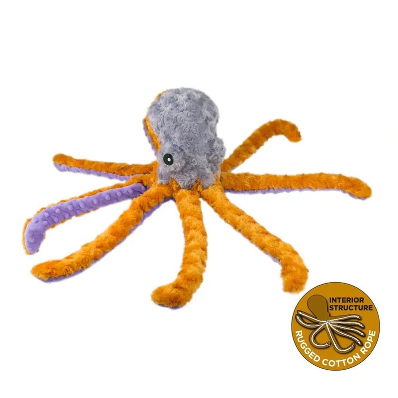 Tall Tails Octopus Dog Toy with Squeaker 14