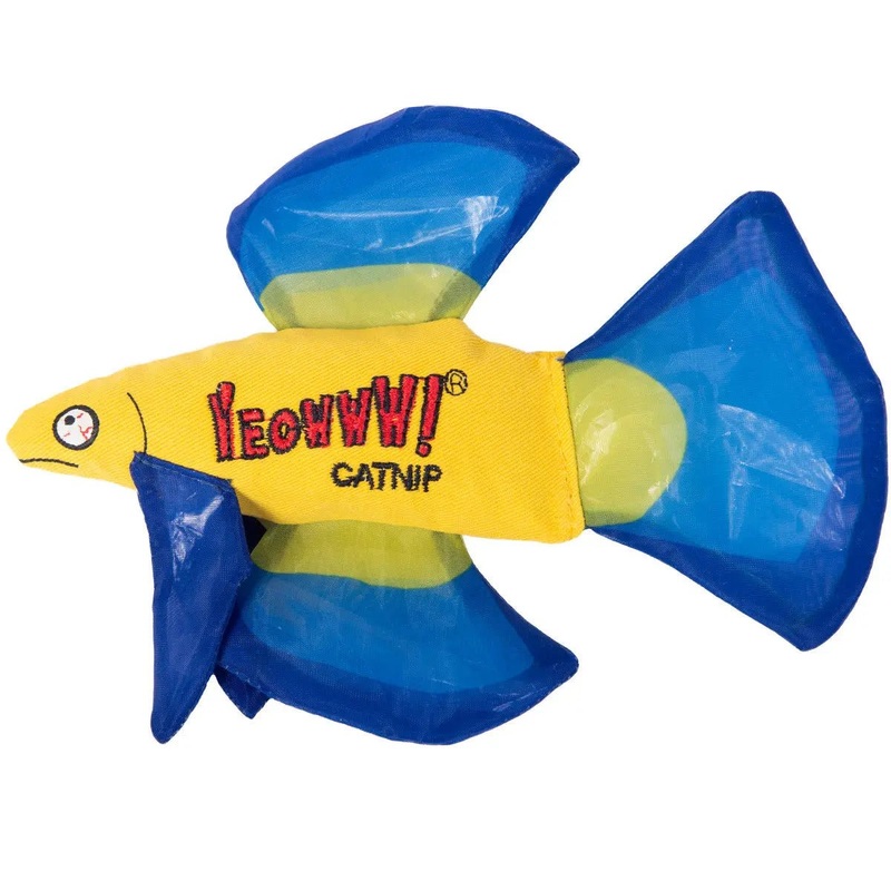 Yeowww! Mo Betta Fish Cat Toy|Blue|Purple|Red