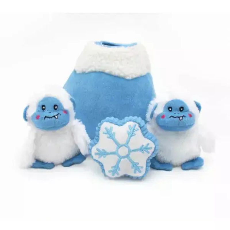 Zippy Paws Holiday Burrow Yeti Mountain Dog Toys
