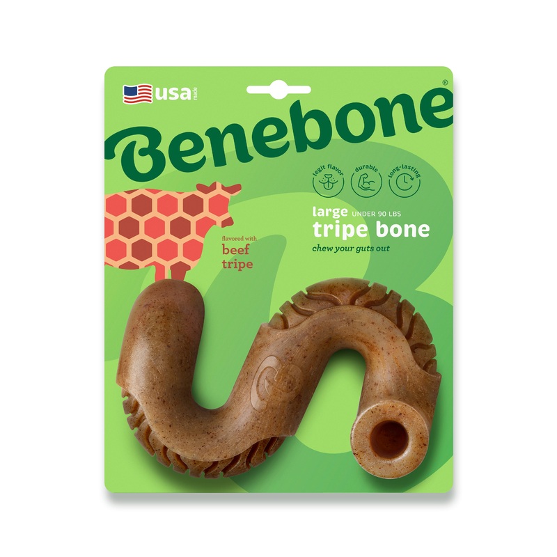 Benebone Dog Chew Tripe Bone|Small|Medium|Large