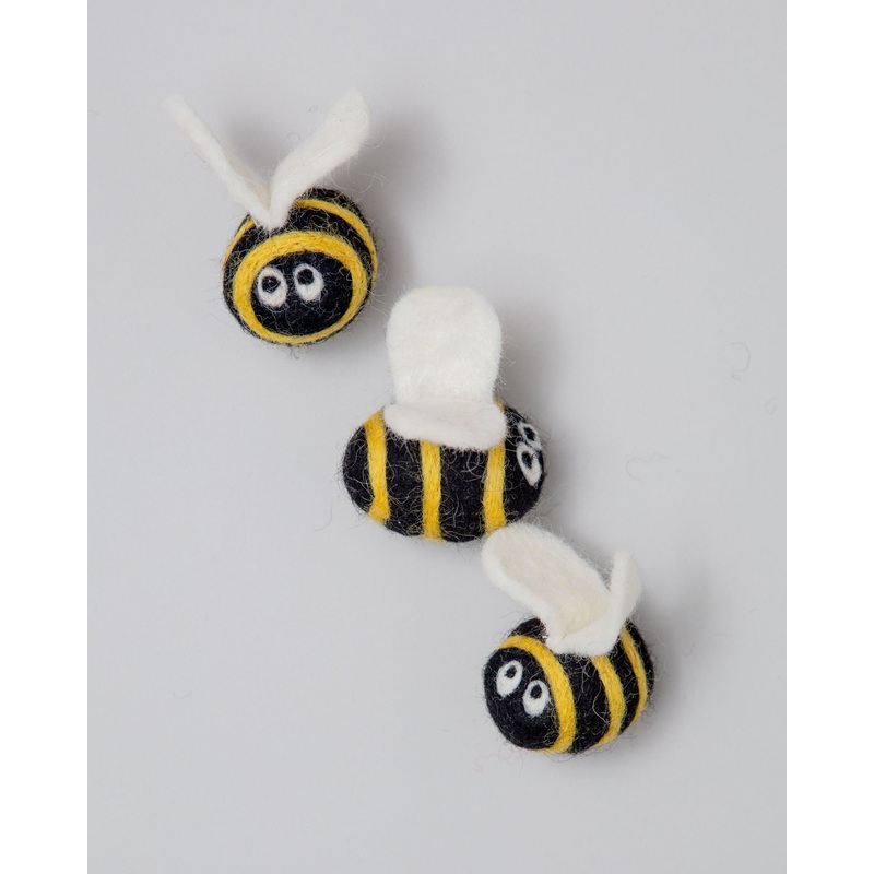 Berta the Honeybee & Sisters Wool Dog & Cat Toy Set