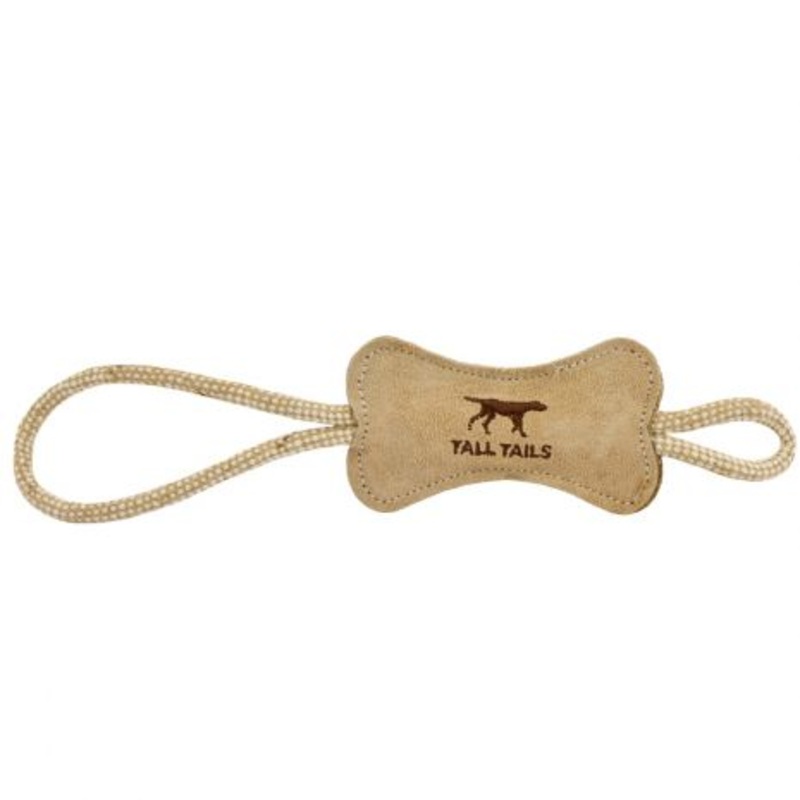 Tall Tails Leather Rope Tug Toy Small