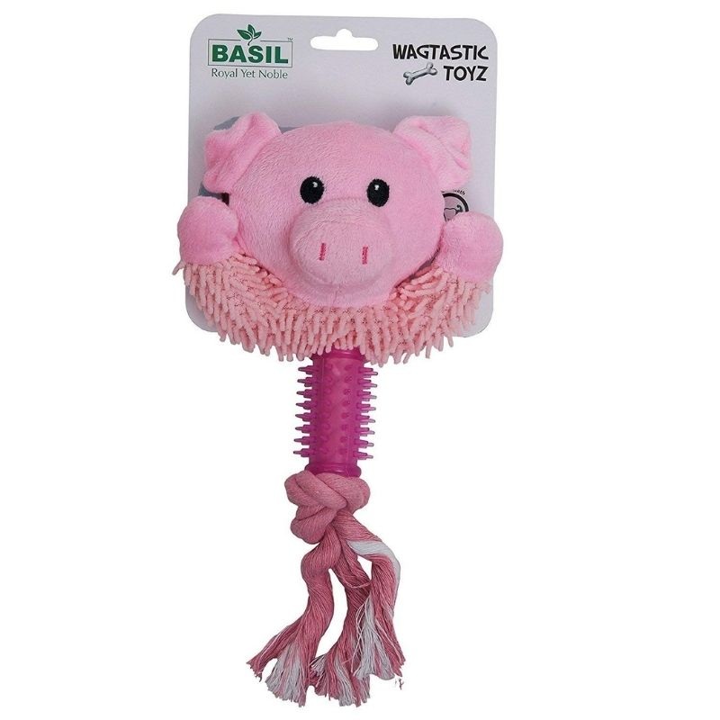 Basil Dog Toys – Squeaky Pig Face