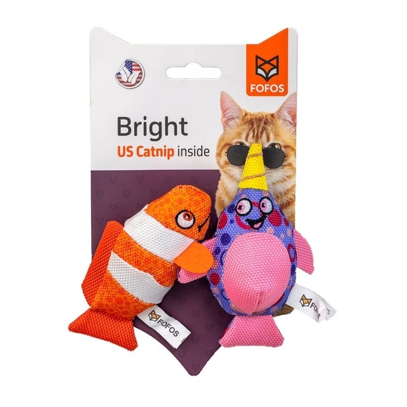 FOFOS Cat Toys for Summer – Sperm Whales with Clown Fish