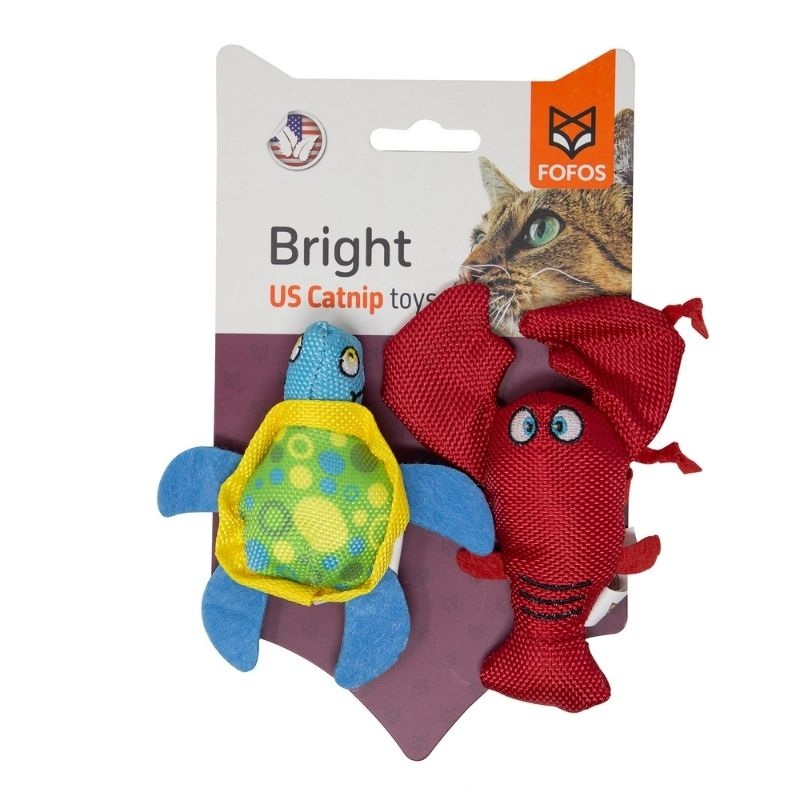 FOFOS Cat Toys for Summer – Turtle with Lobster