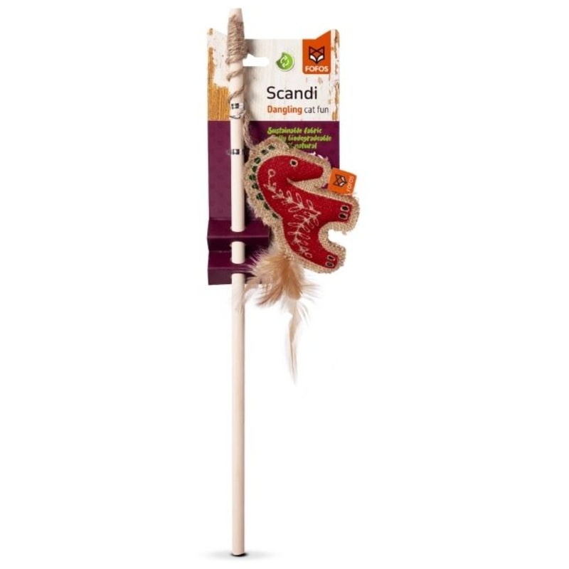 FOFOS Cat Toy – Scandi Horse Wand/Teaser
