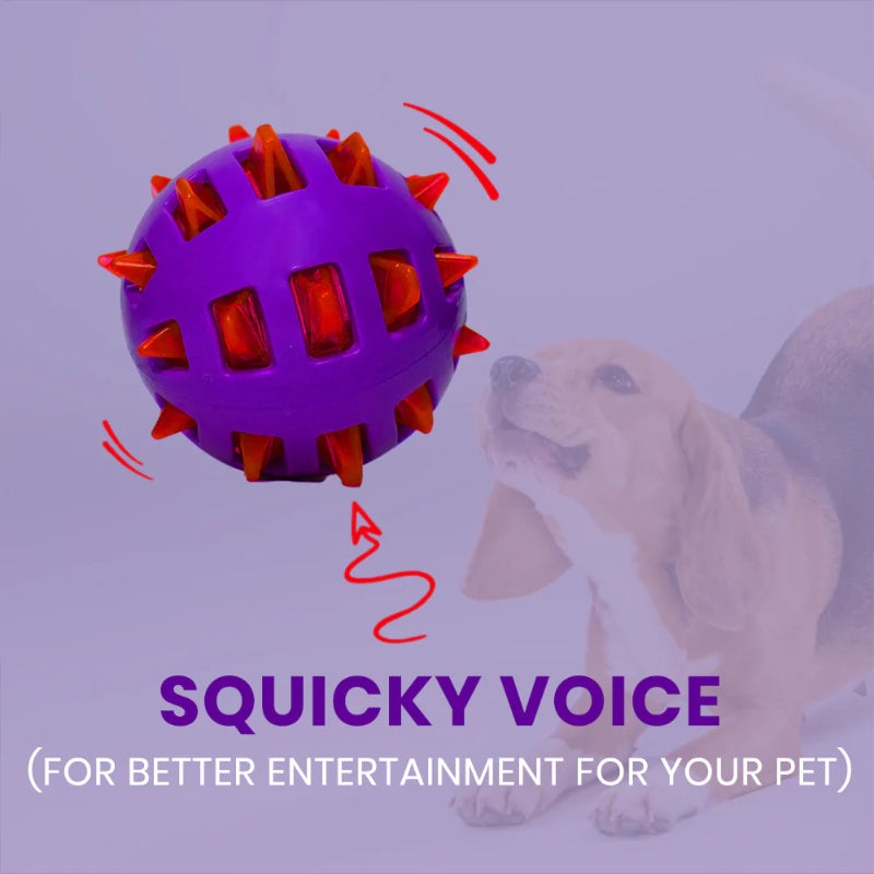 Basil Dog Toys – Spike Squeaky Big Ball (10.2cm)