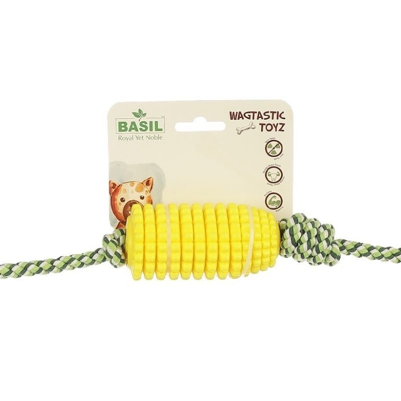 Basil Puppy Dog Toys – Corn on Rope