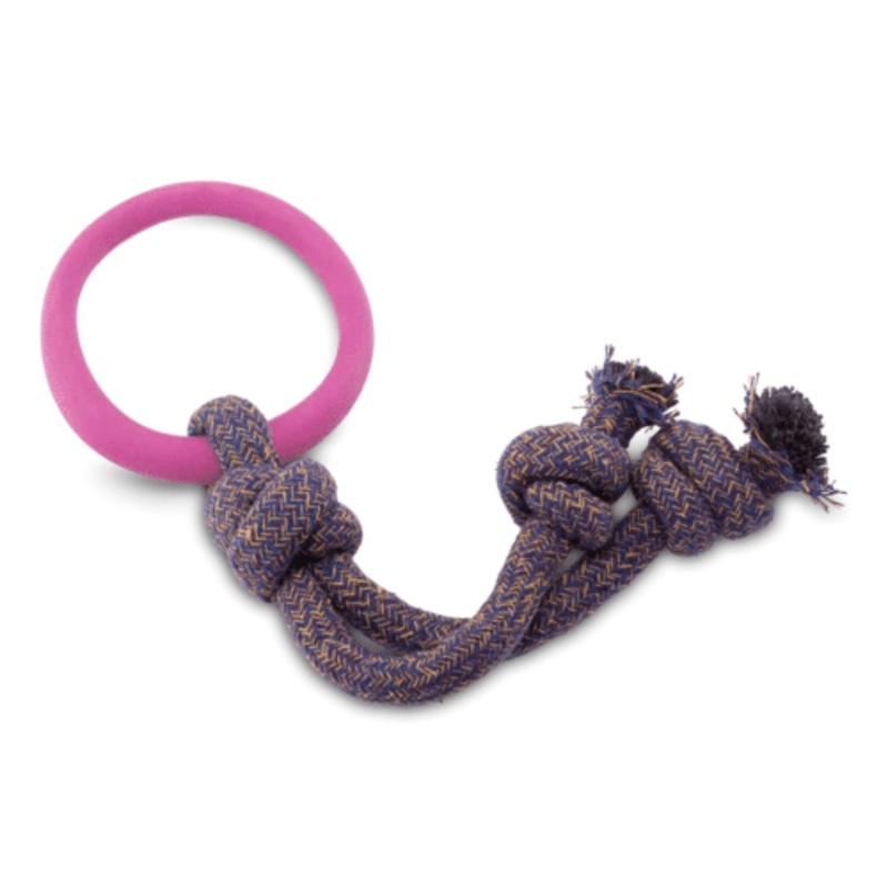 Becopets Dog Toys – Natural Rubber Hoop on Rope