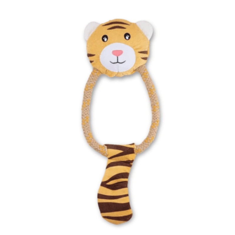 Becopets Dog Toys – Soft Hemp Rope Toys – Tiger