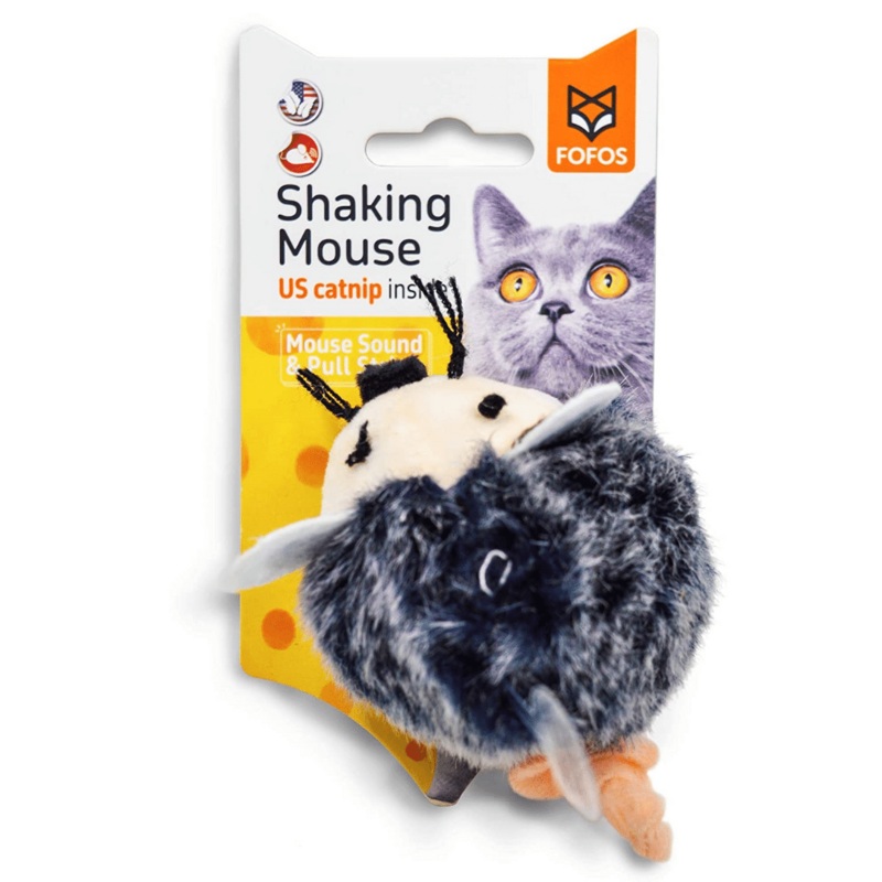 FOFOS Cat Toy – Pull String & Sound Chip Mouse