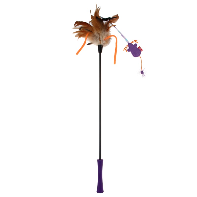 GiGwi Cat Toys – Cat Wand ‘Feather Teaser’ – Mouse