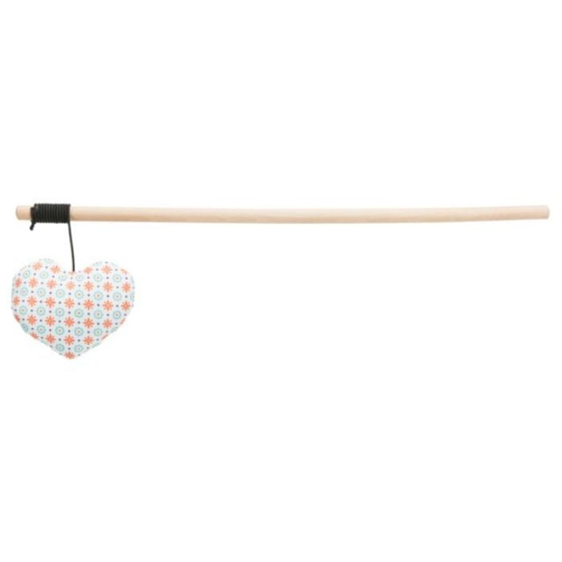 Trixie Cat Teaser –  Playing Rod With Heart (Assorted)