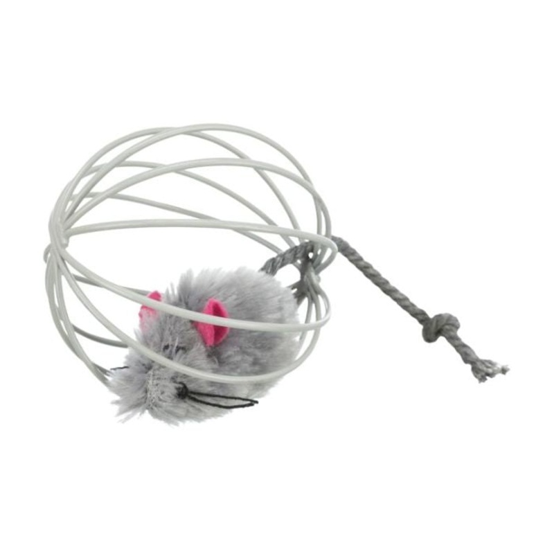 Trixie Cat Toy – Mouse in a Wire Ball (Pack of 1)(Assorted)