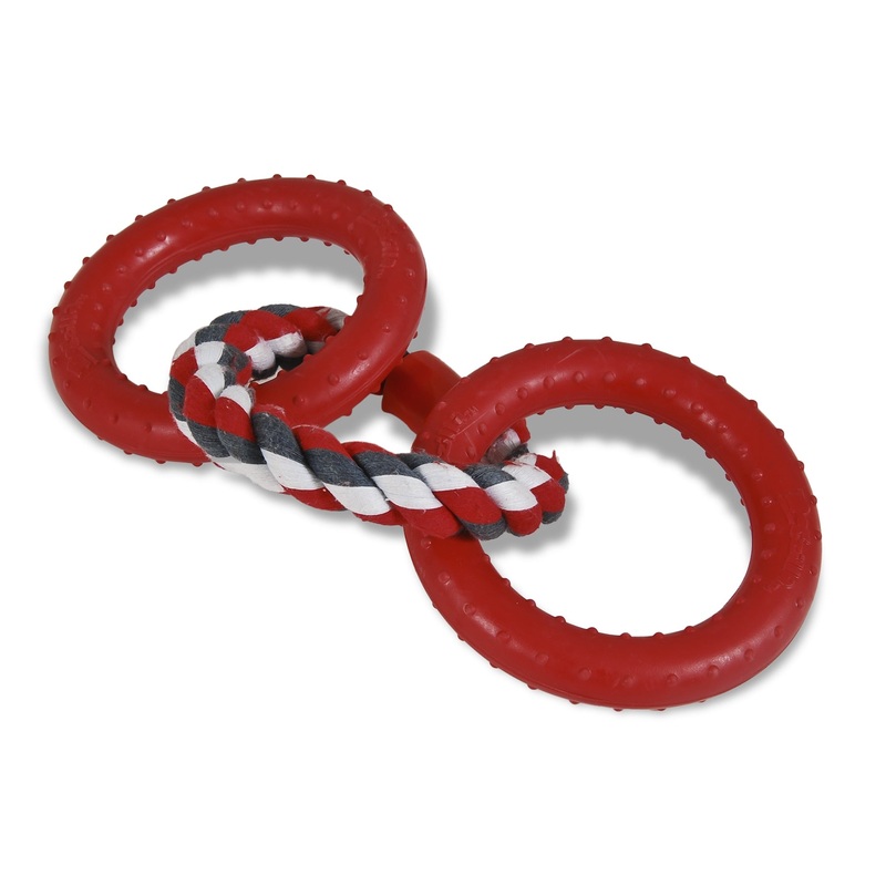 Dogzilla Lockin Links Dog Toy|RED|SMALL