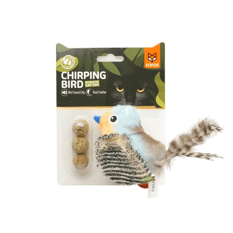 Fofos Bluebird With Catnip Balls Interactive Cat Toy
