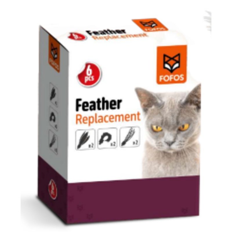 Fofos Erraticat Interactive Pir Toy Feather Replacement (6Pcs)