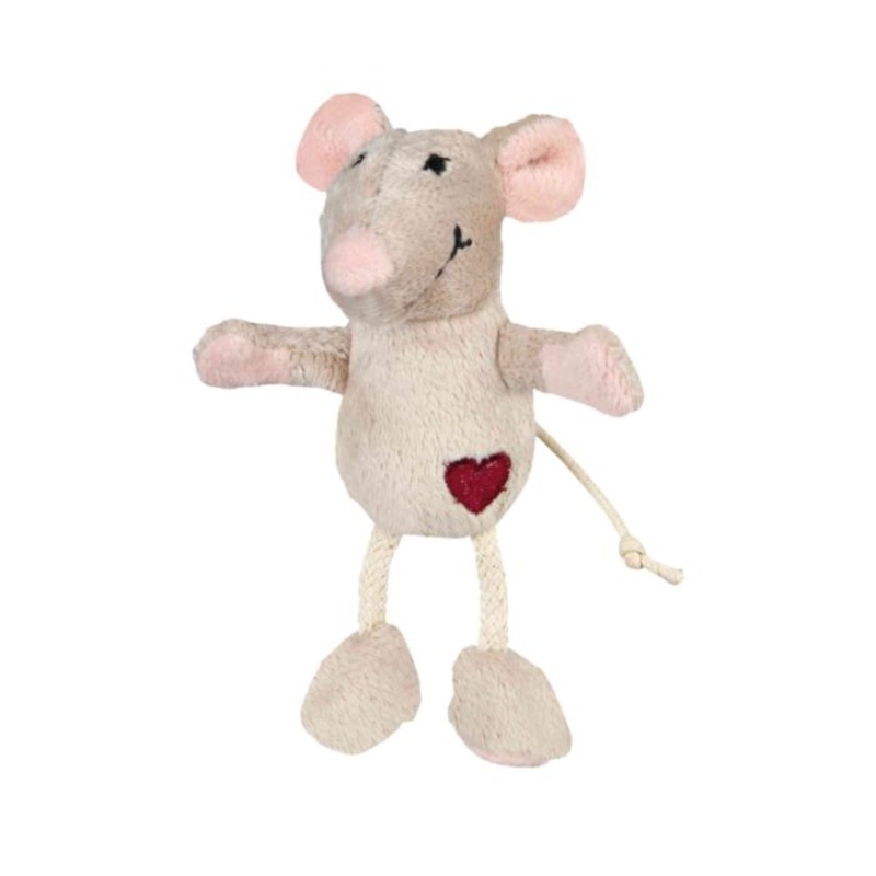 Trixie Cat Toy – Mouse Plush Toy, Beige