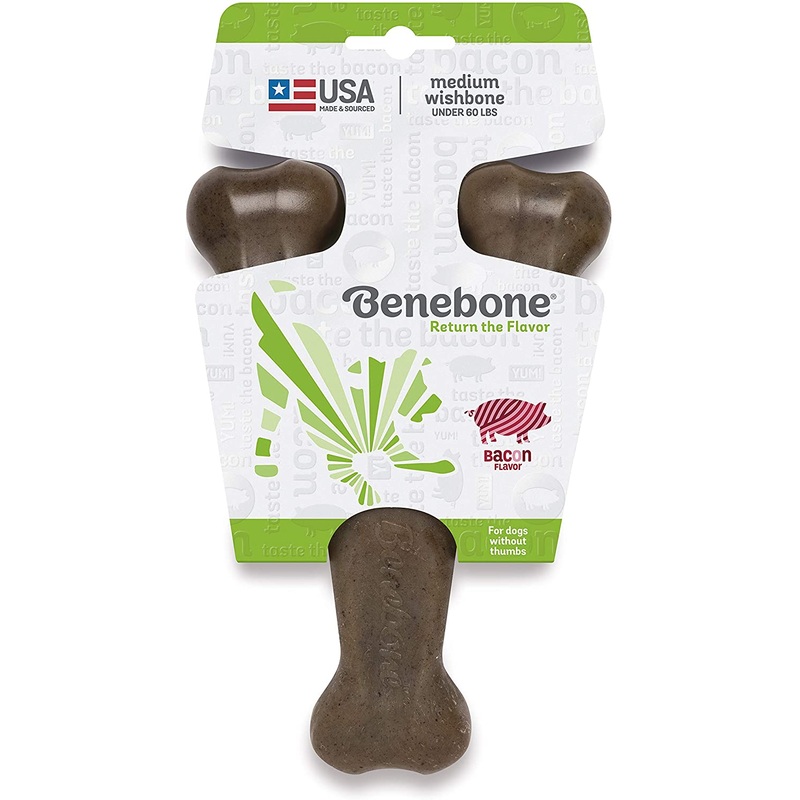 Benebone Bacon Wishbone small|Small Wishbone Under 30 lbs