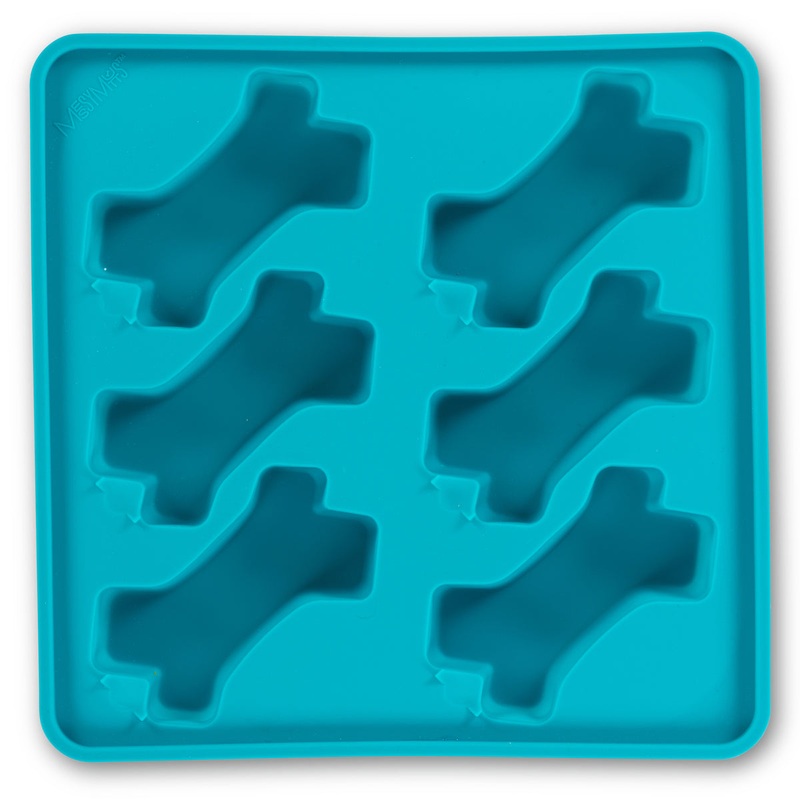 Messy Mutts Framed Silicone Popsicle Mold Bone Shape Blue 10 x 10