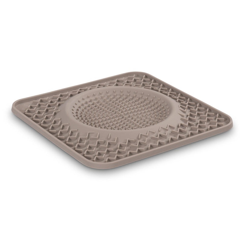 Messy Mutts Silicone Therapeutic Dog Lick Bowl Mat Grey 10 x 10