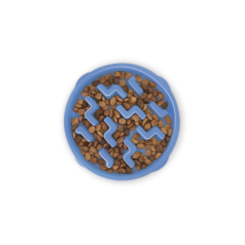 Outward Hound Fun Feeder Slo Bowl Dog Feeder Blue Small