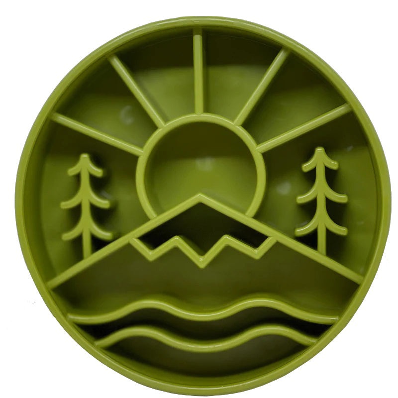 SodaPup Great Outdoors eBowl Enrichment Slow Feeder Bowl Green 8
