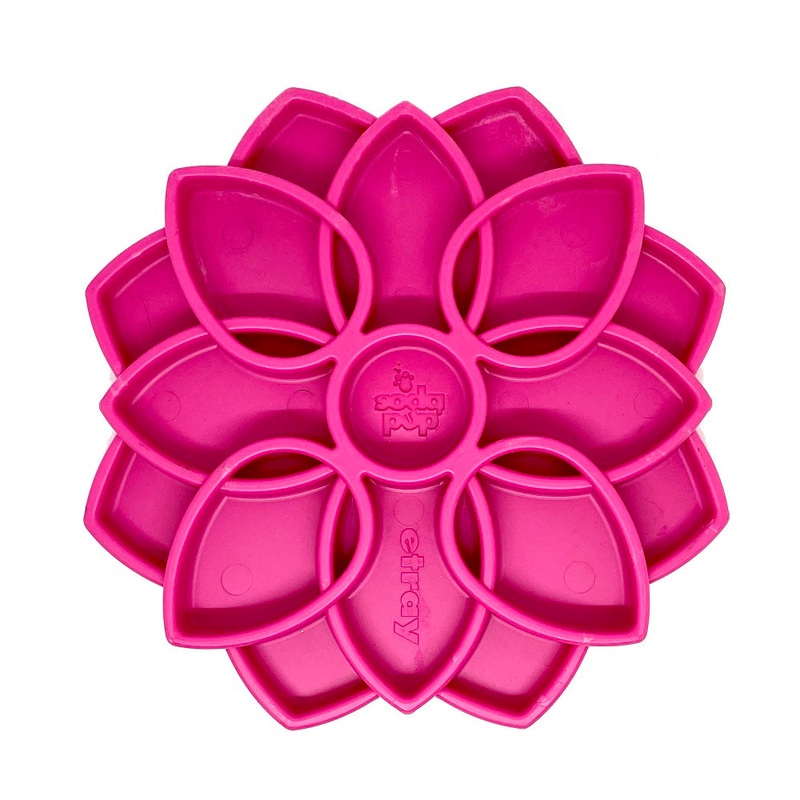 SodaPup Mandala eTray Enrichment Feeder for Dogs Pink 8