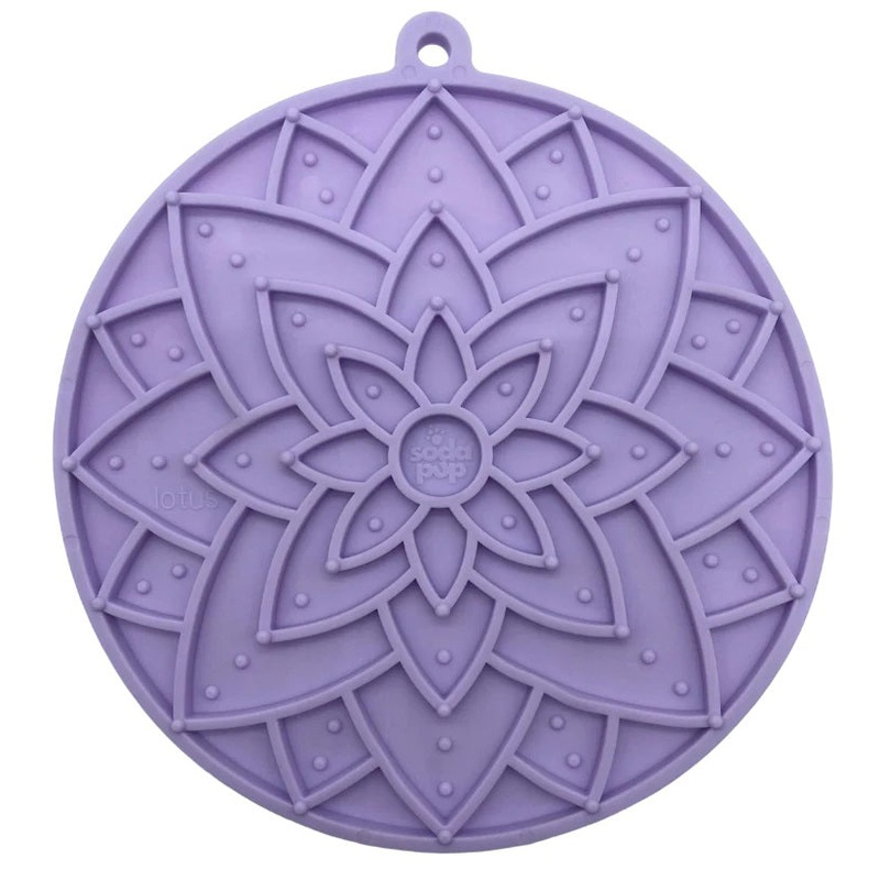 SodaPup TPE eMat Lotus Enrichment Lick Mat Pastel Purple