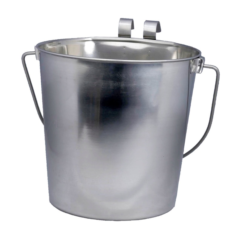 ThoozyPet Heavy Duty Flat Sided Pail with Two Hooks 6 Qt.
