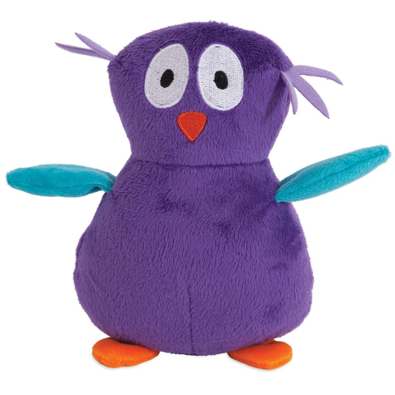 Zoobilee Grunter Owl Dog Toy|PURPLE|ONE SIZE