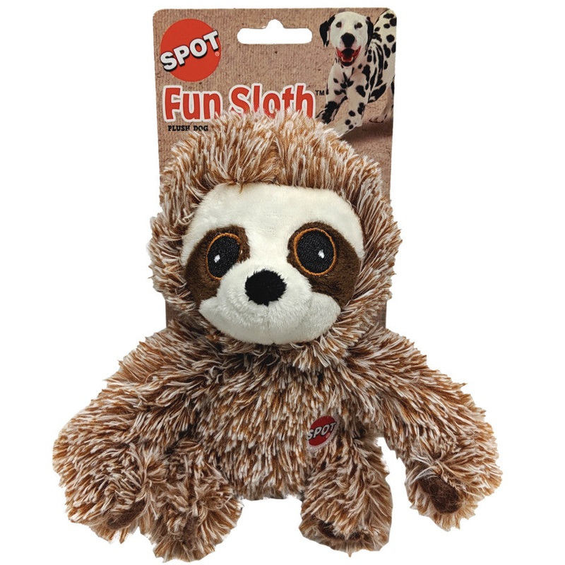 Spot Fun Sloth Plush Dog Toy 7 Inch