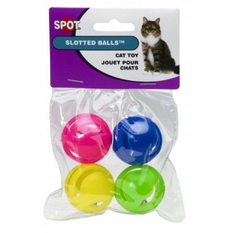Spot Slotted Balls Cat Toy|4-Pack