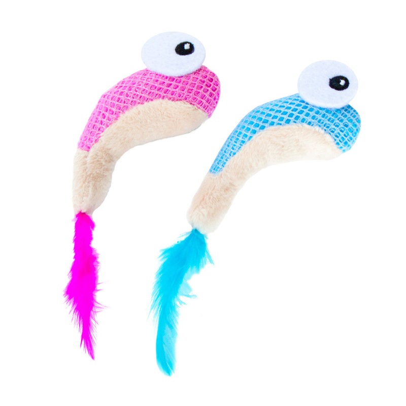 Catstages Dental Shrimpies Cat Toy with Catnip 2 Pack