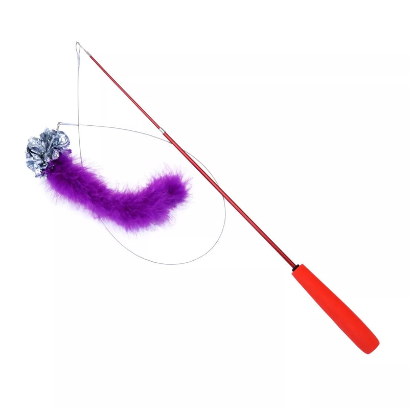 Coastal Turbo Telescoping Teaser with Crinkle Tail Cat Toy