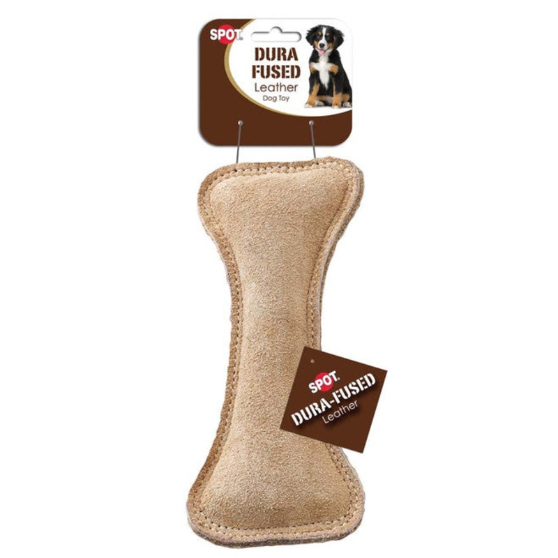 Spot Dura-Fused Leather Bone Dog Toy
