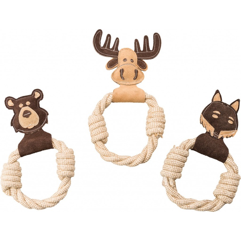 Spot Dura-Fused Leather with Rope Ring Dog Toy
