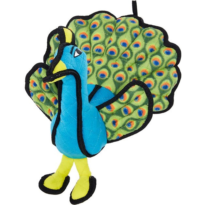 VIP Tuffy’s Peacock Squeaky Plush Dog Toy