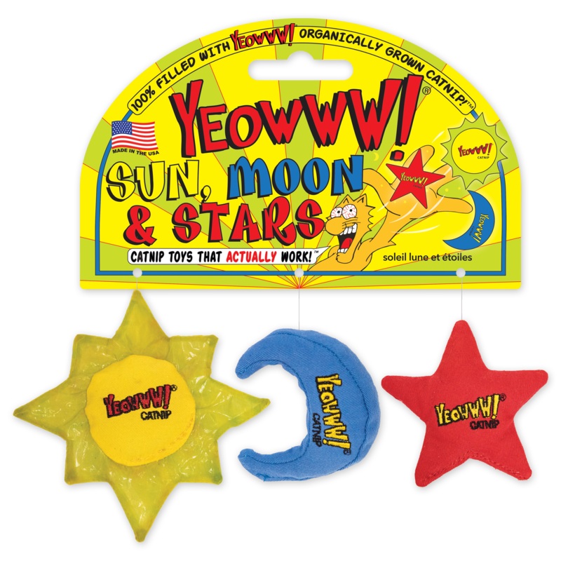 Yeowww Sun, Moon, and Stars Catnip Toys