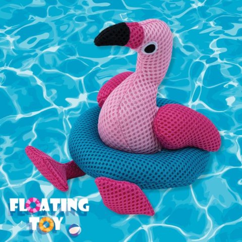 Territory Flamingo Floatie Dog Toy